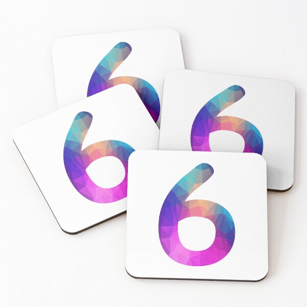 Artikelvorschau, Nummer 6 bunte Kunst lustiges sechs Geschenk entworfen und verkauft von Shariss.
