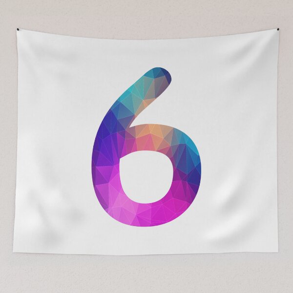 Item preview, Number 6 Colorful Art Funny Six Gift designed and sold by Shariss.