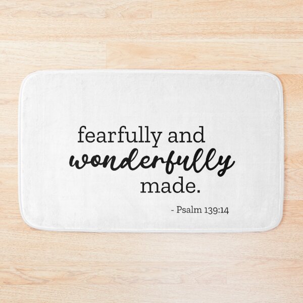 Item preview, Fearfully and Wonderfully Made - Psalm 139 14 - Black designed and sold by amazingjoy.