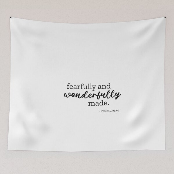 Item preview, Fearfully and Wonderfully Made - Psalm 139 14 - Black designed and sold by amazingjoy.