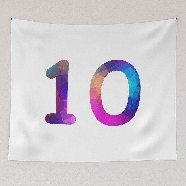 Item preview, Number 10 Colorful Art Funny Ten Gift designed and sold by Shariss.