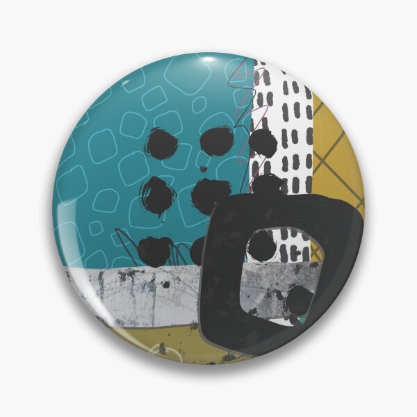 Item preview, Teal and Gold Modern Abstract Collage Art designed and sold by NancyMerkle.