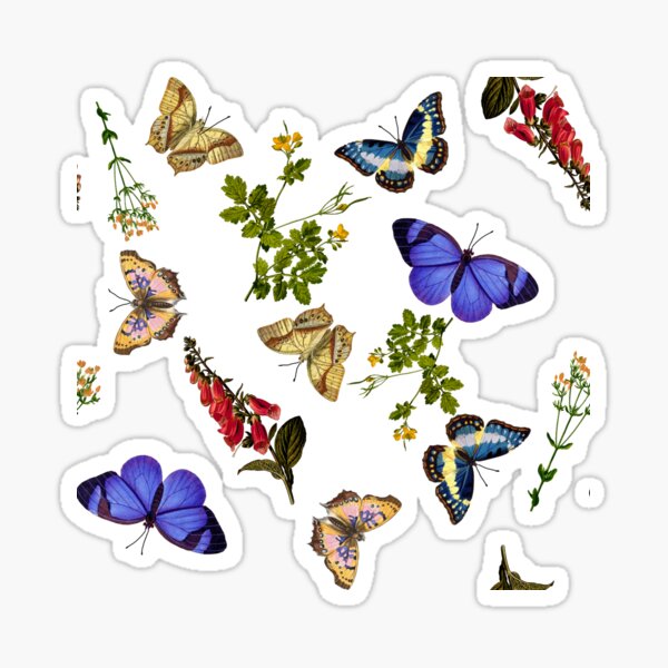 Item preview, Spring time flowers and butterflies. designed and sold by lightnshadow1.