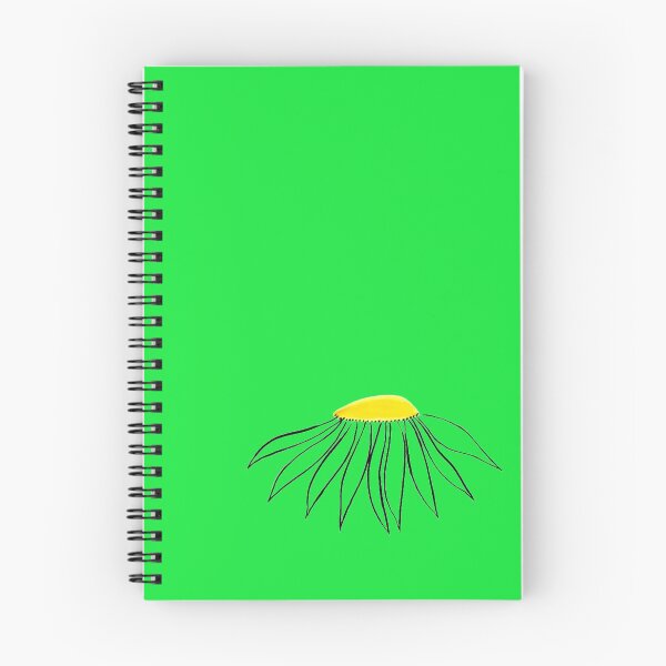 Item preview, Daisy Yellow Coneflower Green Petals & Background Hand Drawn designed and sold by H3designs.