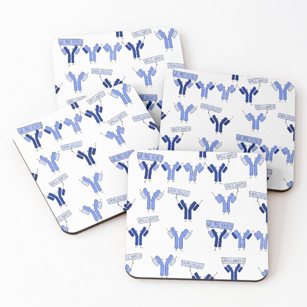Item preview, Cute Antibodies on a Vaccination Rally -- Gzhel designed and sold by fogoosherie.