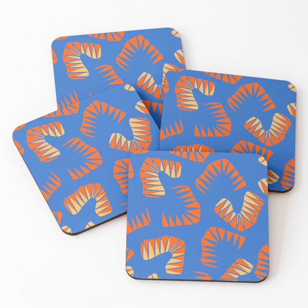 Item preview, Orange Yellow Patterns With Blue Background designed and sold by hewn505.