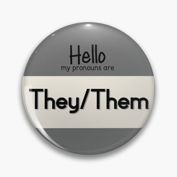 Item preview, They/Them Grey designed and sold by BellaAndLife.