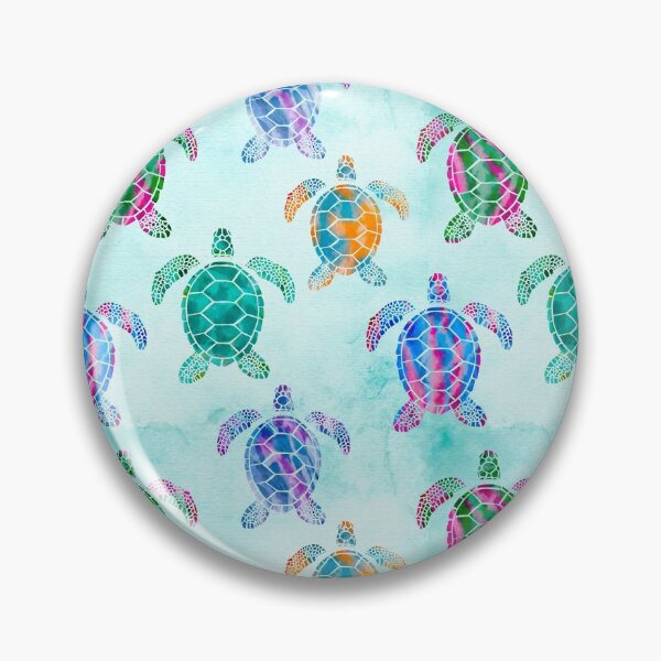 Item preview, Watercolor Sea Turtles in Tie Dye Rainbow Colors designed and sold by ksrogersdesigns.