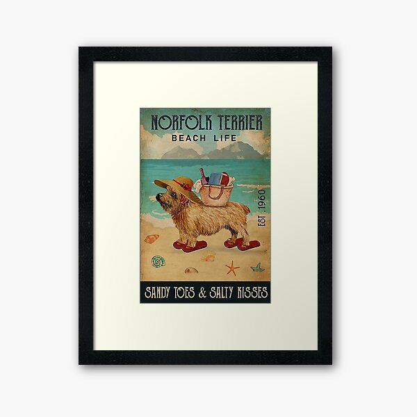 Item preview,  Vintage Norfolk Terrier dog Beach Life Sandy Toes designed and sold by Douglafa.