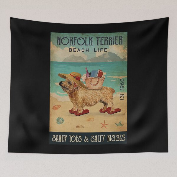 Item preview,  Vintage Norfolk Terrier dog Beach Life Sandy Toes designed and sold by Douglafa.