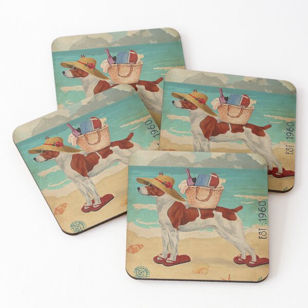 Item preview, Beach Life Sandy Toes Rat Terrier dog retro designed and sold by Douglafa.