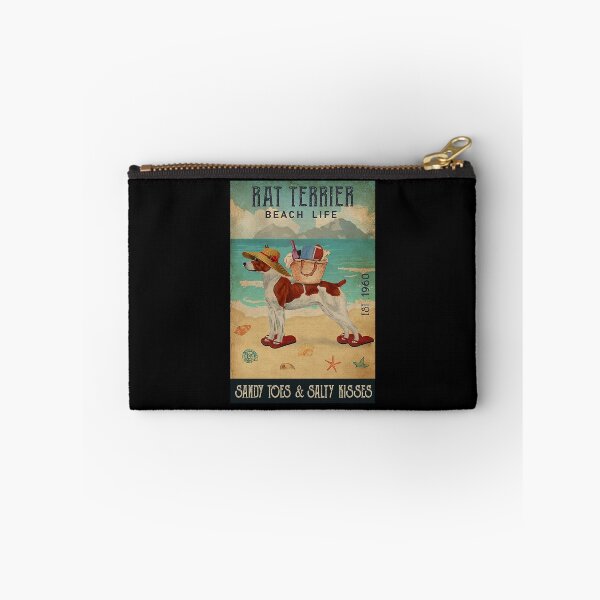 Item preview, Beach Life Sandy Toes Rat Terrier dog retro designed and sold by Douglafa.