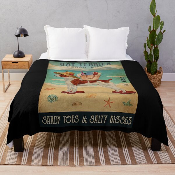 Item preview, Beach Life Sandy Toes Rat Terrier dog retro designed and sold by Douglafa.