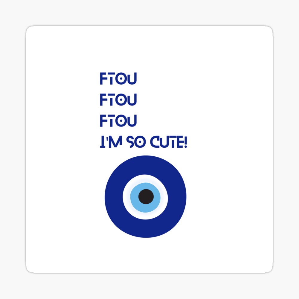Greek Evil Eye Ftou Ftou Ftou I'm so Cute Baby One-Piece
