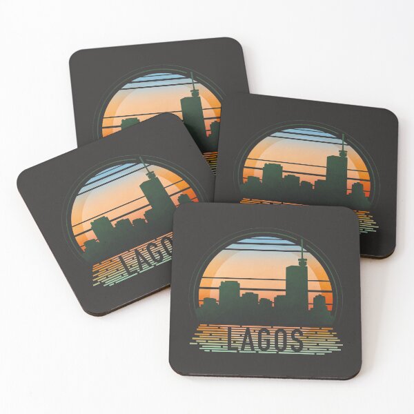 Item preview,  Lagos Nigeria Skyline - Retro Sunset  designed and sold by tanimator.