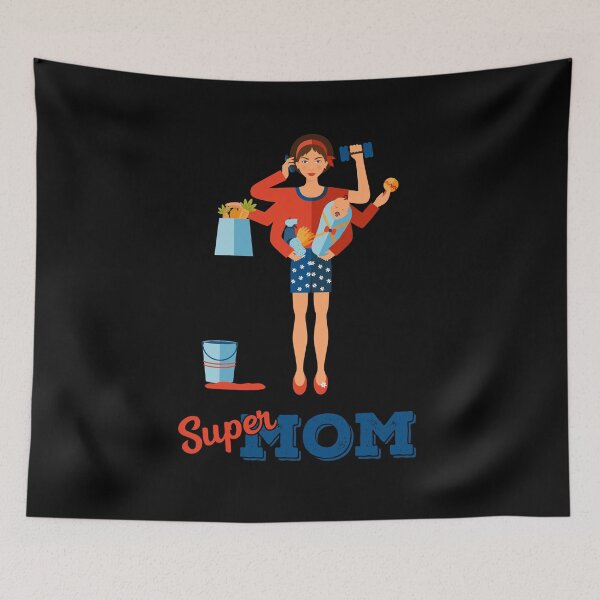 Item preview, Super Mom, Happy Mother's Day designed and sold by ZaydounStark.