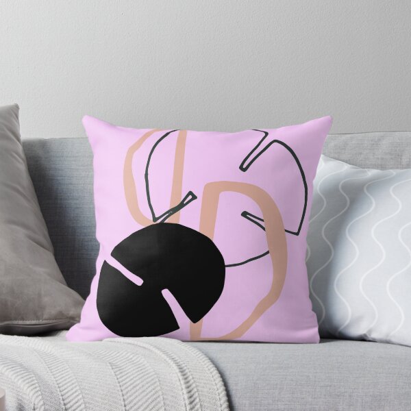 Item preview, Pink And Black Abstract Shapes And Lines designed and sold by hewn505.