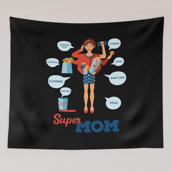 Item preview, Super Mom, Happy Mother's Day designed and sold by ZaydounStark.