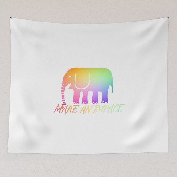 Item preview, Make An Impact Rainbow Elephant designed and sold by yurahbom.