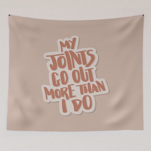 Item preview, My Joints Go Out More Than I Do Hand Lettered Quote designed and sold by BexGrimwood.