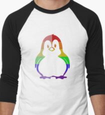 Love U Tees Funny Rainbow Animals Penguin, Bird LGBT Pride Week Swag, Unique Rainbow Gifts Men's Baseball ¾ T-Shirt
