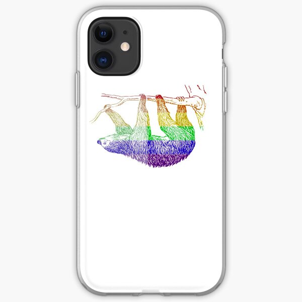 Love U Tees Funny Rainbow Animals Sloth LGBT Pride Week Swag, Unique Rainbow Gifts iPhone Soft Case