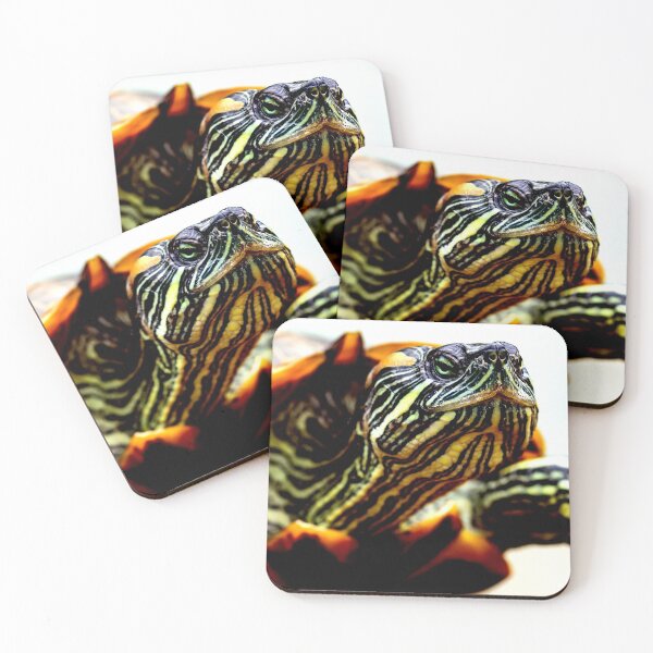 Item preview, Macro close up focus shot of a Painted Turtle on a pond designed and sold by Artsy Boulevard.