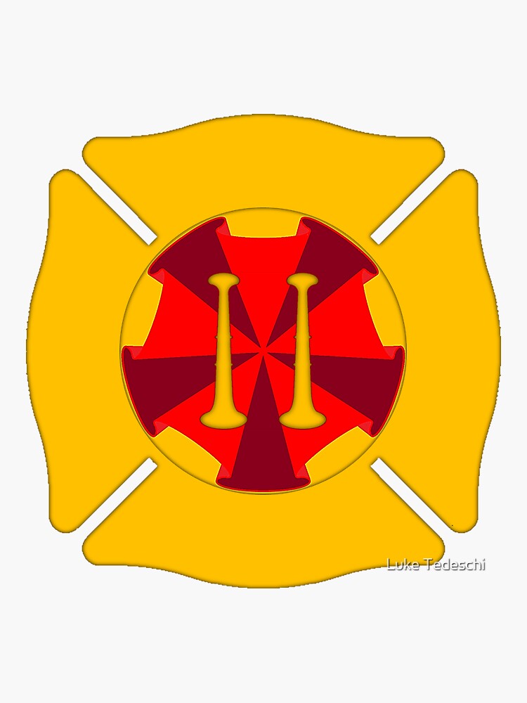 “Gold firefighter Captain badge” Sticker for Sale by Ptuck-Honors