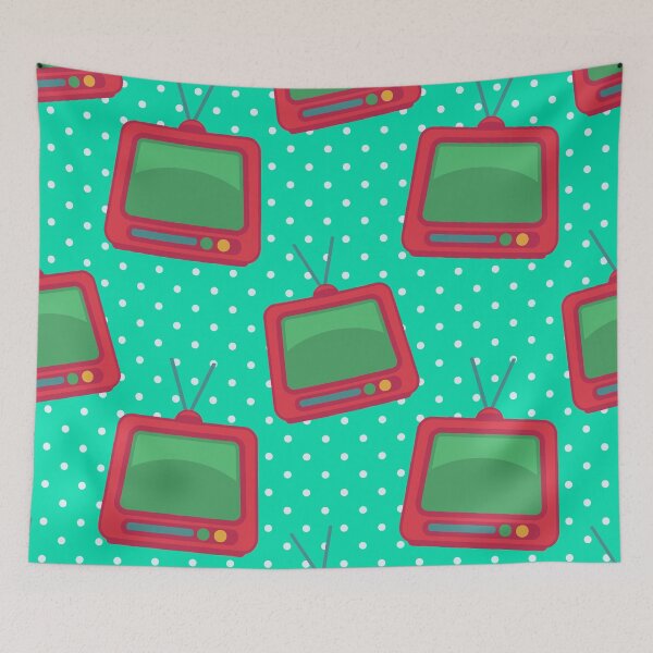Item preview, retro television seamless pattern  designed and sold by werezu.