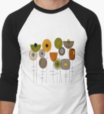 Artsy Autumn Blooms Men's Baseball ¾ T-Shirt