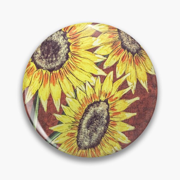 Item preview, Sunflowers and Butterfly with Red Filigree designed and sold by SistersInArtN.