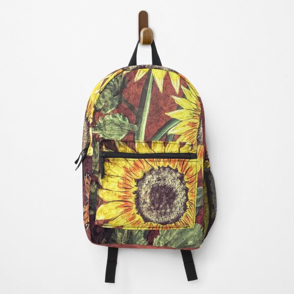 Item preview, Sunflowers and Butterfly with Red Filigree designed and sold by SistersInArtN.