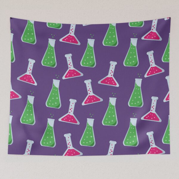 Item preview, chemical lab flask seamless pattern designed and sold by werezu.