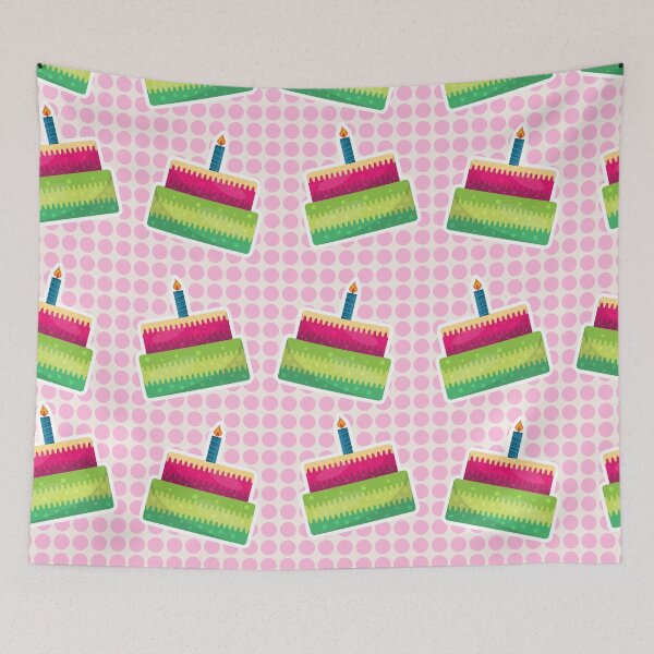 Item preview, birthday cake seamless pattern  designed and sold by werezu.