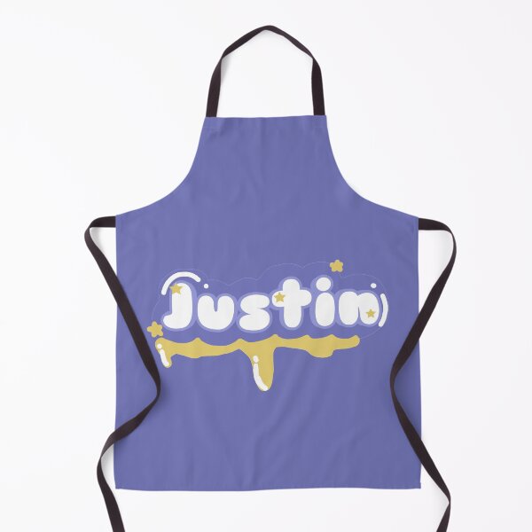 Item preview, Justin in kawaii cute animated letters designed and sold by MusicPopCulture.