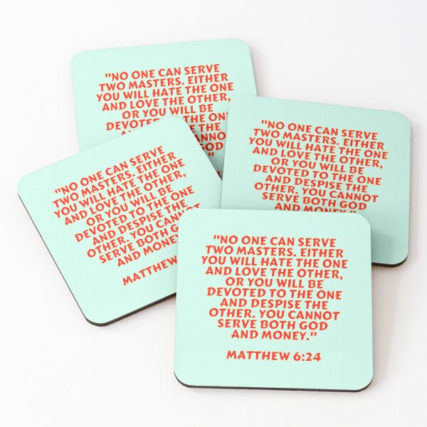 Item preview, Bible Verse Matthew 6:24 designed and sold by Prayingwarrior.