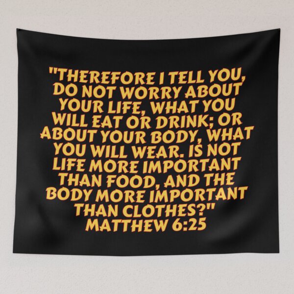 Item preview, Bible Verse Matthew 6:25 designed and sold by Prayingwarrior.