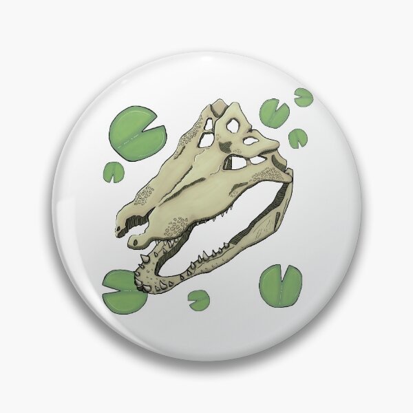 Item preview, Croc Skull - Lilies  designed and sold by InkyBlueRose.