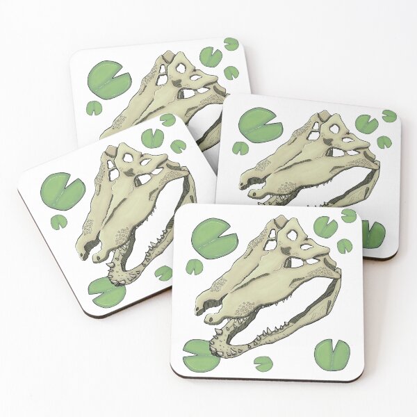 Item preview, Croc Skull - Lilies  designed and sold by InkyBlueRose.