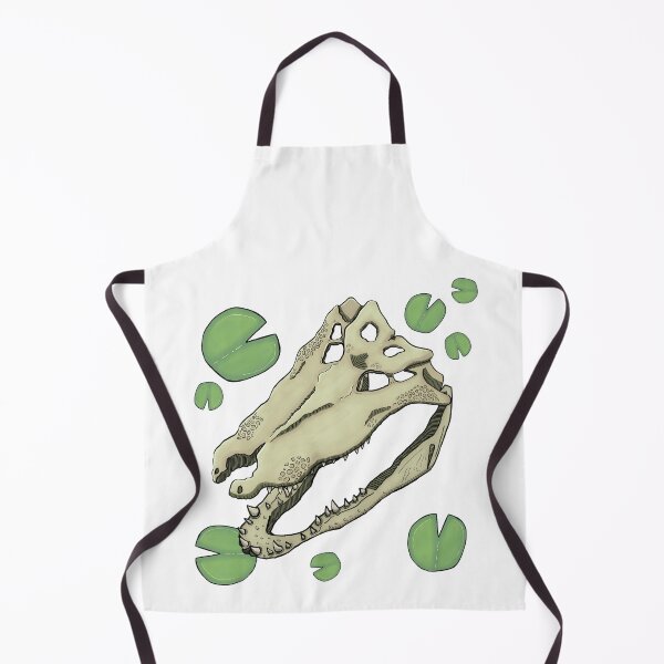 Item preview, Croc Skull - Lilies designed and sold by InkyBlueRose.