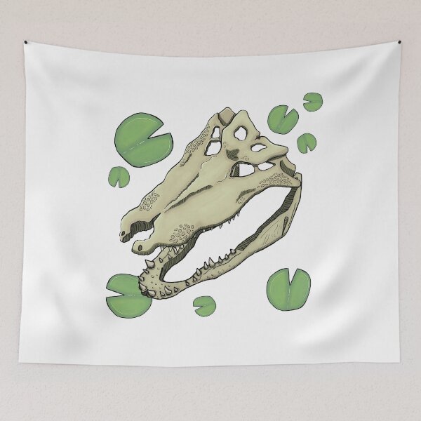 Item preview, Croc Skull - Lilies  designed and sold by InkyBlueRose.