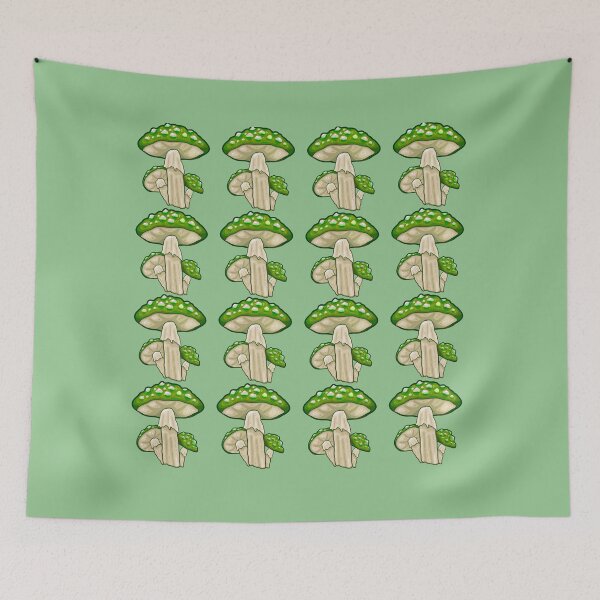 Item preview, Green Mushroom Pattern designed and sold by TheDoggoDraws.