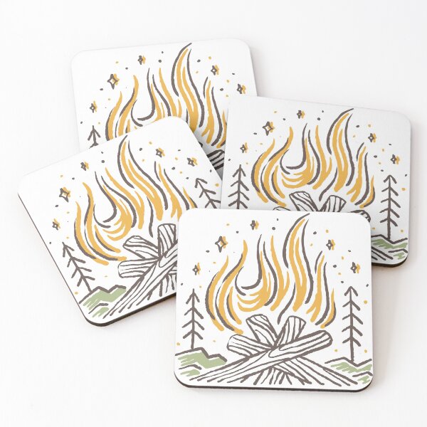 Item preview, Bonfire In the Nature Camp Monoline designed and sold by VerboShop.