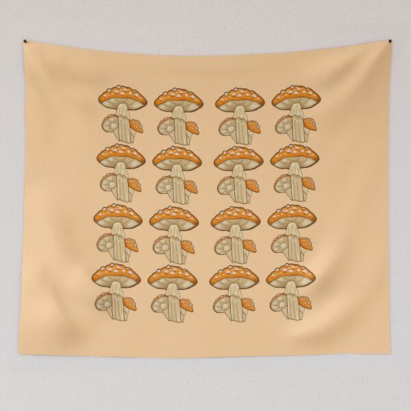 Item preview, Orange Mushroom Pattern designed and sold by TheDoggoDraws.