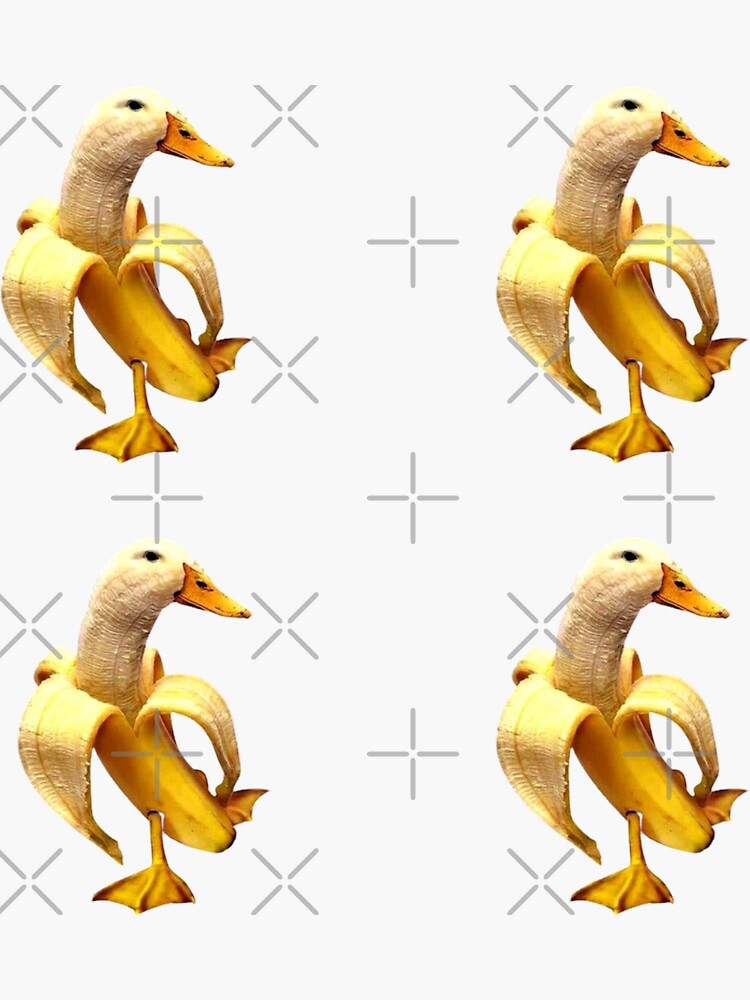 "Banana Duck Sticker" Sticker for Sale by SpotIt Redbubble