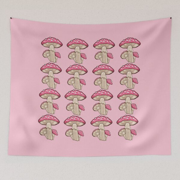 Item preview, Pink Mushroom Pattern designed and sold by TheDoggoDraws.