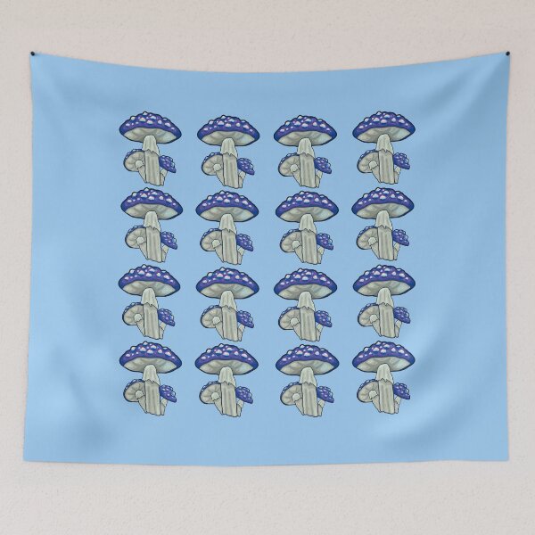 Item preview, Blue Mushroom Pattern designed and sold by TheDoggoDraws.