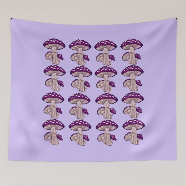 Item preview, Purple Mushroom Pattern designed and sold by TheDoggoDraws.