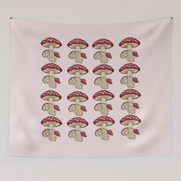 Item preview, Red Mushroom Pattern designed and sold by TheDoggoDraws.