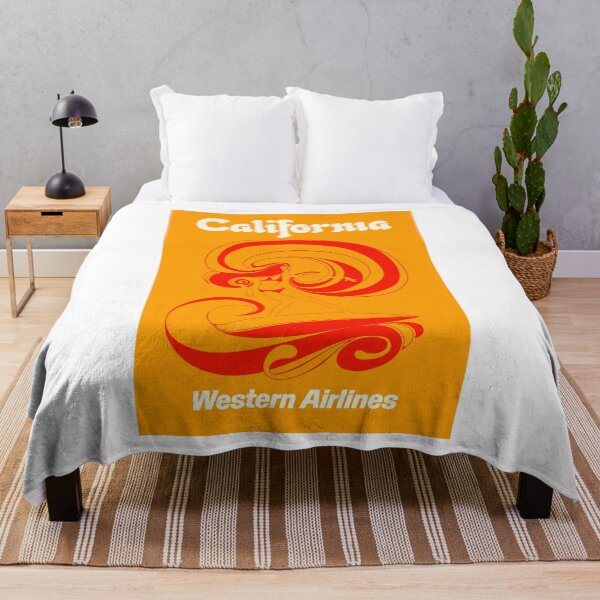 Item preview, CALIFORNIA Western Airlines 1970s Travel Poster designed and sold by retrographics.
